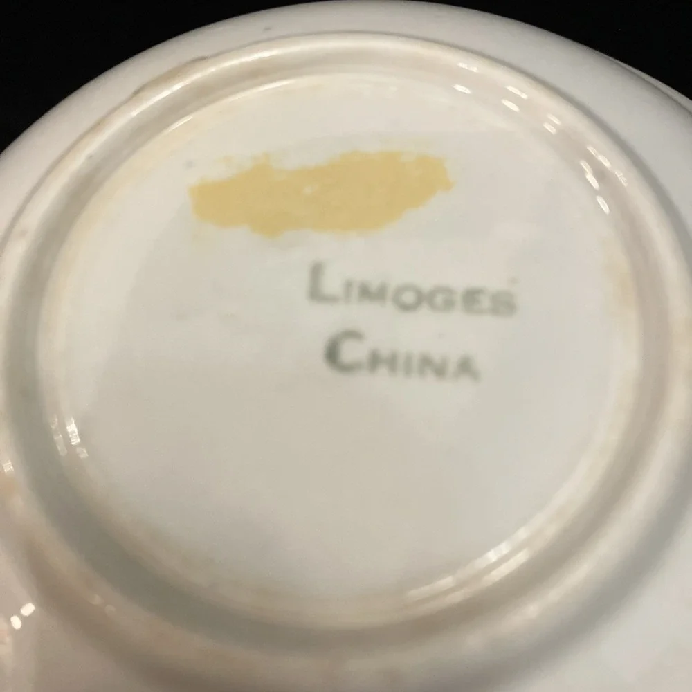 Vintage Blue Imperial Limoges China Soup/Cereal Bowl With Gold Accent Decoration